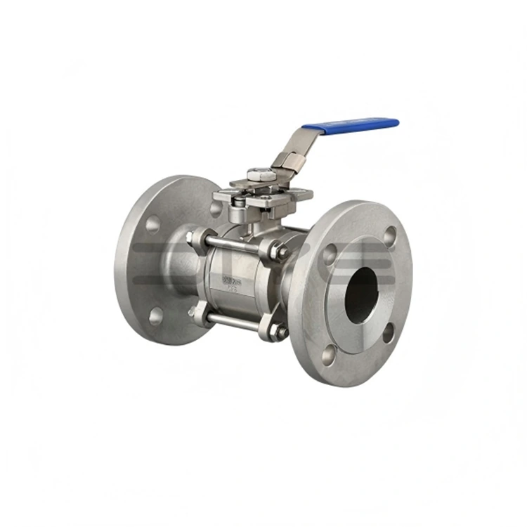 3pc Flange Ball Valve Dengan Bantalan Pemasangan